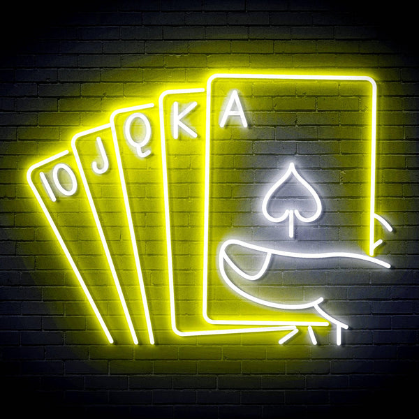 ADVPRO 5 Cards Ultra-Bright LED Neon Sign fn-i4048 - White & Yellow