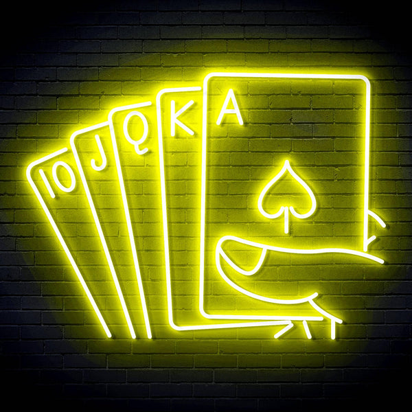 ADVPRO 5 Cards Ultra-Bright LED Neon Sign fn-i4048 - Yellow