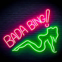 ADVPRO Bada Bing! With Sexy Lady Ultra-Bright LED Neon Sign fn-i4049 - Green & Pink
