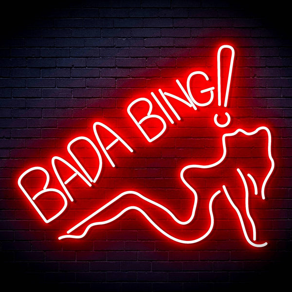 ADVPRO Bada Bing! With Sexy Lady Ultra-Bright LED Neon Sign fn-i4049 - Red
