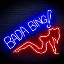 ADVPRO Bada Bing! With Sexy Lady Ultra-Bright LED Neon Sign fn-i4049 - Red & Blue