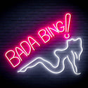 ADVPRO Bada Bing! With Sexy Lady Ultra-Bright LED Neon Sign fn-i4049 - White & Pink