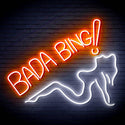 ADVPRO Bada Bing! With Sexy Lady Ultra-Bright LED Neon Sign fn-i4049 - White & Orange