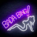 ADVPRO Bada Bing! With Sexy Lady Ultra-Bright LED Neon Sign fn-i4049 - White & Purple