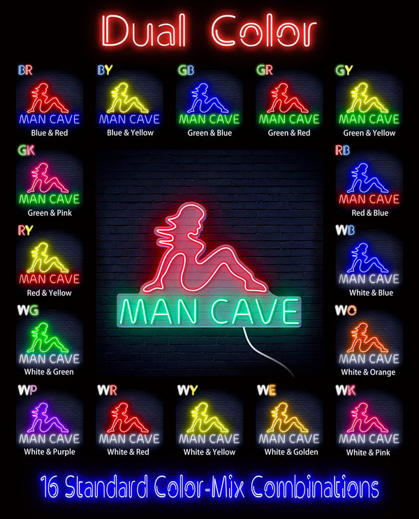 ADVPRO Sexy Lady MAN CAVE Ultra-Bright LED Neon Sign fn-i4054 - Dual-Color