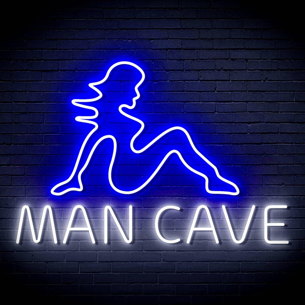 ADVPRO Sexy Lady MAN CAVE Ultra-Bright LED Neon Sign fn-i4054 - White & Blue