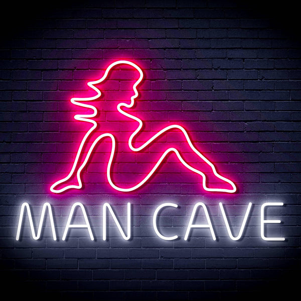 ADVPRO Sexy Lady MAN CAVE Ultra-Bright LED Neon Sign fn-i4054 - White & Pink