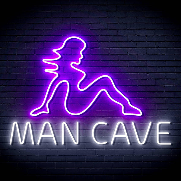 ADVPRO Sexy Lady MAN CAVE Ultra-Bright LED Neon Sign fn-i4054 - White & Purple