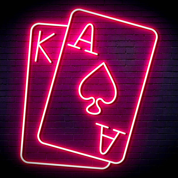 ADVPRO Cards (A & King) Ultra-Bright LED Neon Sign fn-i4058 - Pink
