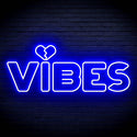 ADVPRO VIBES with Heart Ultra-Bright LED Neon Sign fn-i4059 - Blue