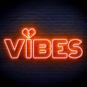 ADVPRO VIBES with Heart Ultra-Bright LED Neon Sign fn-i4059 - Orange