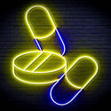 ADVPRO Medicine Tablet and Pills Ultra-Bright LED Neon Sign fn-i4060 - Blue & Yellow