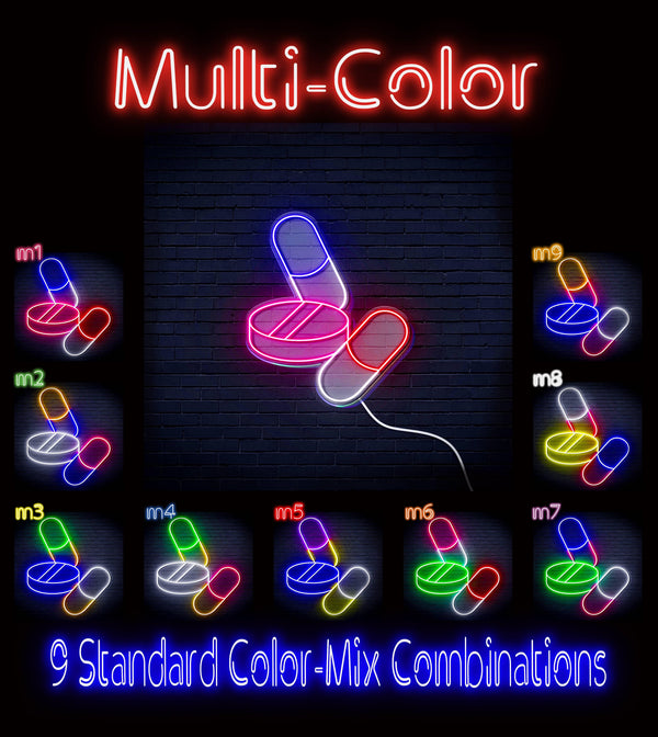 ADVPRO Medicine Tablet and Pills Ultra-Bright LED Neon Sign fn-i4060 - Multi-Color