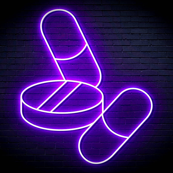 ADVPRO Medicine Tablet and Pills Ultra-Bright LED Neon Sign fn-i4060 - Purple