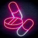 ADVPRO Medicine Tablet and Pills Ultra-Bright LED Neon Sign fn-i4060 - White & Pink