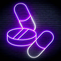 ADVPRO Medicine Tablet and Pills Ultra-Bright LED Neon Sign fn-i4060 - White & Purple