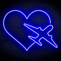 ADVPRO Aeroplane with Heart Ultra-Bright LED Neon Sign fn-i4061 - Blue