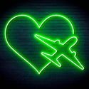 ADVPRO Aeroplane with Heart Ultra-Bright LED Neon Sign fn-i4061 - Golden Yellow