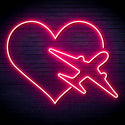 ADVPRO Aeroplane with Heart Ultra-Bright LED Neon Sign fn-i4061 - Pink