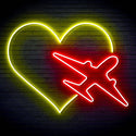 ADVPRO Aeroplane with Heart Ultra-Bright LED Neon Sign fn-i4061 - Red & Yellow