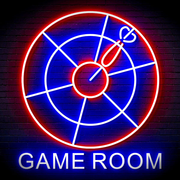 ADVPRO Game Room with Darts Signage Ultra-Bright LED Neon Sign fn-i4062 - Blue & Red