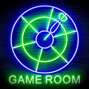 ADVPRO Game Room with Darts Signage Ultra-Bright LED Neon Sign fn-i4062 - Green & Blue