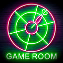ADVPRO Game Room with Darts Signage Ultra-Bright LED Neon Sign fn-i4062 - Green & Pink