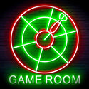 ADVPRO Game Room with Darts Signage Ultra-Bright LED Neon Sign fn-i4062 - Green & Red