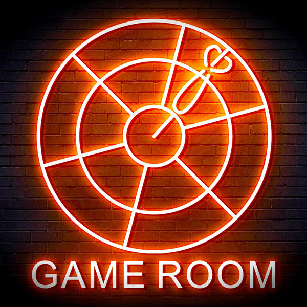 ADVPRO Game Room with Darts Signage Ultra-Bright LED Neon Sign fn-i4062 - Orange