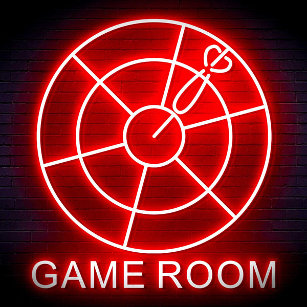 ADVPRO Game Room with Darts Signage Ultra-Bright LED Neon Sign fn-i4062 - Red