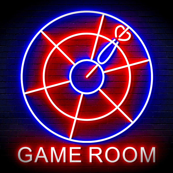 ADVPRO Game Room with Darts Signage Ultra-Bright LED Neon Sign fn-i4062 - Red & Blue