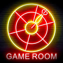 ADVPRO Game Room with Darts Signage Ultra-Bright LED Neon Sign fn-i4062 - Red & Yellow