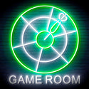 ADVPRO Game Room with Darts Signage Ultra-Bright LED Neon Sign fn-i4062 - White & Green