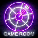 ADVPRO Game Room with Darts Signage Ultra-Bright LED Neon Sign fn-i4062 - White & Purple