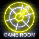 ADVPRO Game Room with Darts Signage Ultra-Bright LED Neon Sign fn-i4062 - White & Yellow