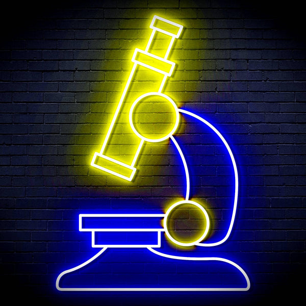 ADVPRO Microscope Ultra-Bright LED Neon Sign fn-i4063 - Blue & Yellow