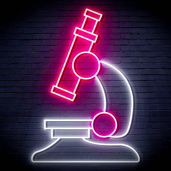 ADVPRO Microscope Ultra-Bright LED Neon Sign fn-i4063 - White & Pink