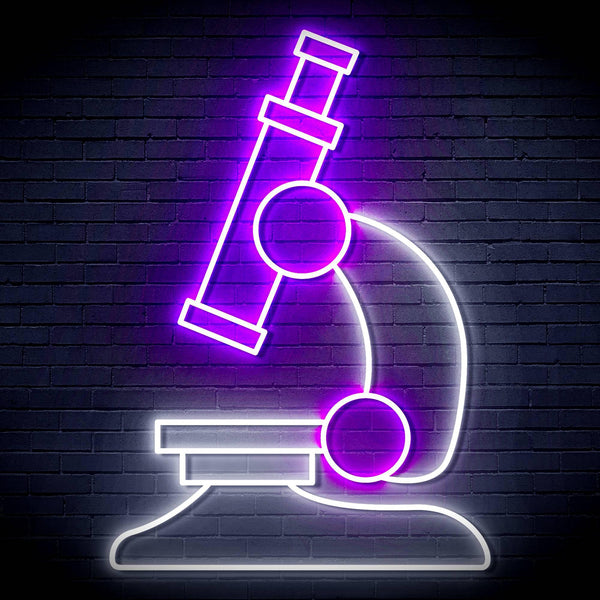 ADVPRO Microscope Ultra-Bright LED Neon Sign fn-i4063 - White & Purple