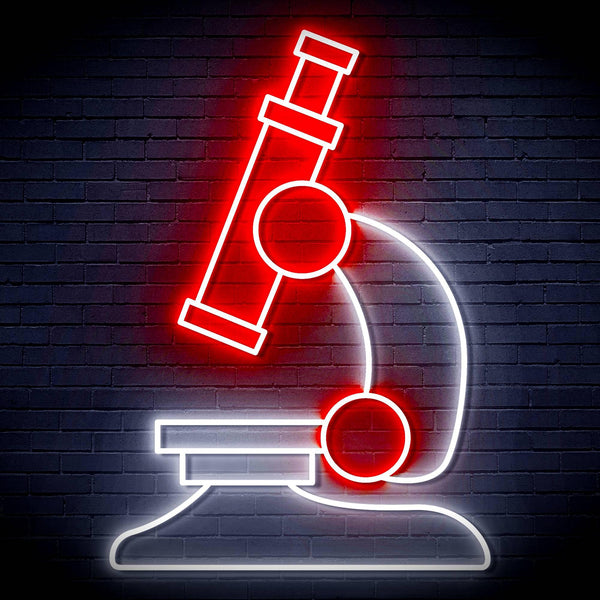 ADVPRO Microscope Ultra-Bright LED Neon Sign fn-i4063 - White & Red