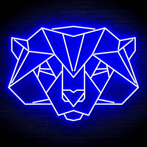 ADVPRO Origami Beer Head Face Ultra-Bright LED Neon Sign fn-i4065 - Blue