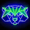ADVPRO Origami Beer Head Face Ultra-Bright LED Neon Sign fn-i4065 - Green & Blue