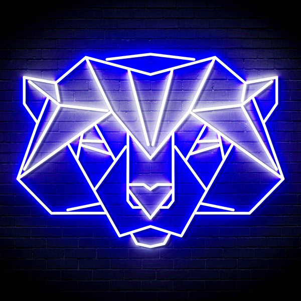 ADVPRO Origami Beer Head Face Ultra-Bright LED Neon Sign fn-i4065 - White & Blue