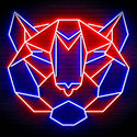 ADVPRO Origami Tiger Head Face Ultra-Bright LED Neon Sign fn-i4066 - Blue & Red
