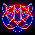 ADVPRO Origami Tiger Head Face Ultra-Bright LED Neon Sign fn-i4066 - Blue & Red