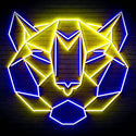 ADVPRO Origami Tiger Head Face Ultra-Bright LED Neon Sign fn-i4066 - Blue & Yellow