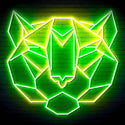 ADVPRO Origami Tiger Head Face Ultra-Bright LED Neon Sign fn-i4066 - Green & Yellow