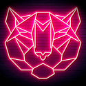 ADVPRO Origami Tiger Head Face Ultra-Bright LED Neon Sign fn-i4066 - Pink