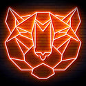 ADVPRO Origami Tiger Head Face Ultra-Bright LED Neon Sign fn-i4066 - Orange