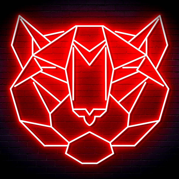 ADVPRO Origami Tiger Head Face Ultra-Bright LED Neon Sign fn-i4066 - Red