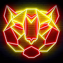 ADVPRO Origami Tiger Head Face Ultra-Bright LED Neon Sign fn-i4066 - Red & Yellow